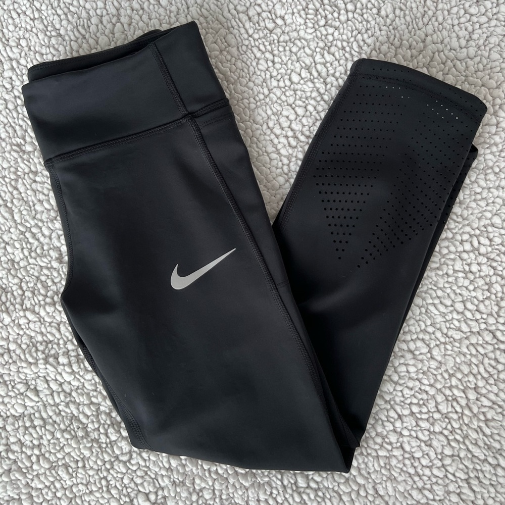Nike Running mid-rise crop leggings- black